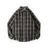 American Retro Plaid Loose Shirt Coat Men