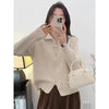 Spring Concise Idle Style Soft Glutinous Coat Thermal Knitting Coat