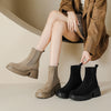 Lightweight Thick Bottom 7cm High Heel Suede Stretch Boots