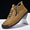 Men's Casual Leather Shoes Retro High Top