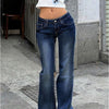 Women's Street Style Low Waist Slim Flared Jeans
