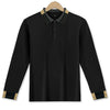 Camicia a maniche lunghe da uomo con risvolto, a tinta unita, abbottonata, casual ed elegante