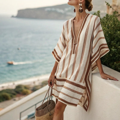 Ethereal V-neck Womens Dress For Beach Vacations