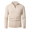 Men's Solid Color Half Zipper Sweater