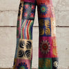 Daily High Rise Pattern Pocket Wide Leg Pants