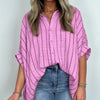 Camicia casual a righe a vestibilità ampia