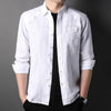 Pure Linen Cardigan Coat Spring And Summer Men's New Long Sleeve