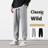 Ankle-length Knitted Men's Loose Sports And Leisure-leg Lace-up Sports Pants