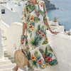 Womens Digital-Print Long Dress