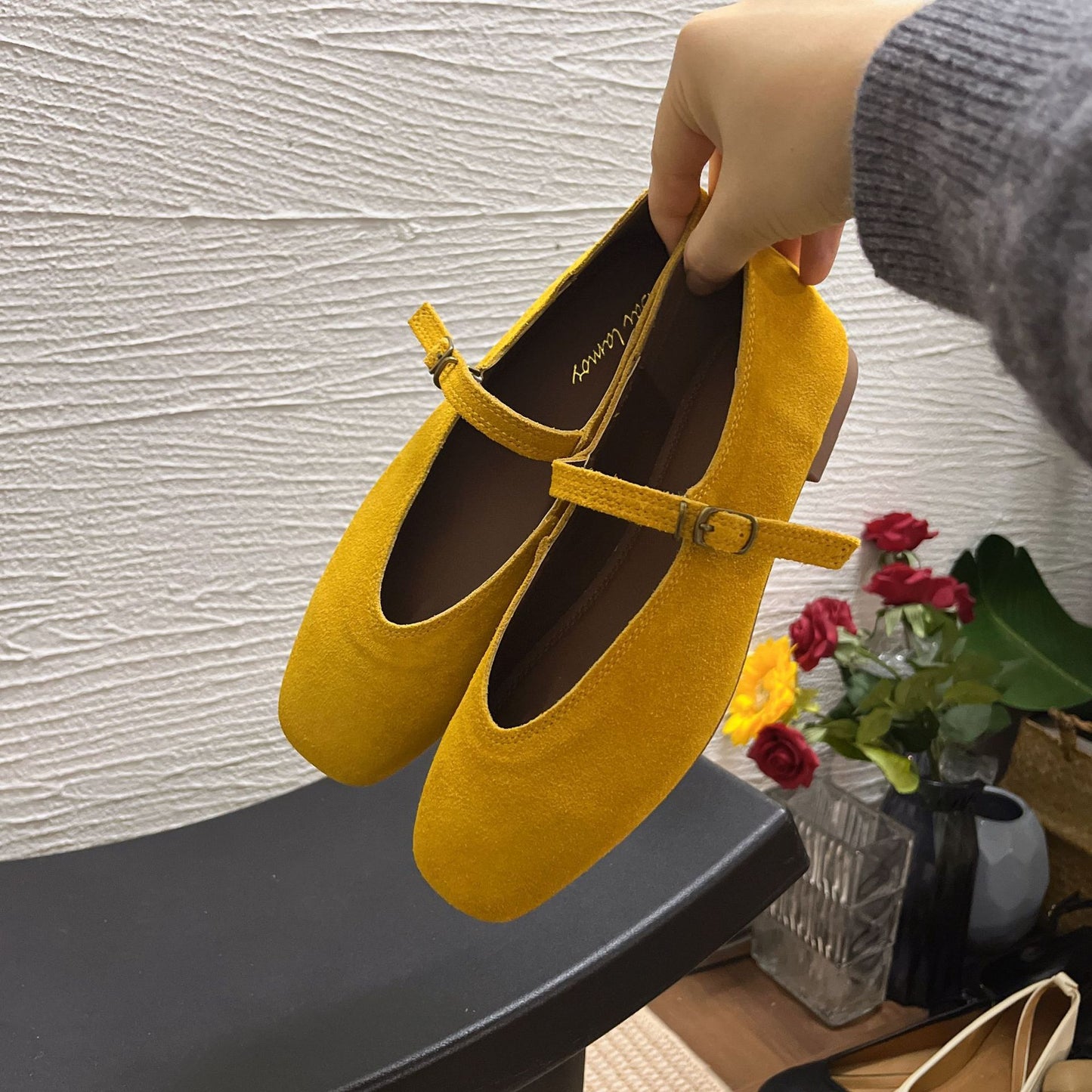 Flat Square Toe Mary Jane Pumps Women's Shoes