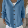 Maglione con cappuccio e bottoni Ins, moda autunno e inverno, cardigan lavorato a maglia casual, top a maniche lunghe da donna