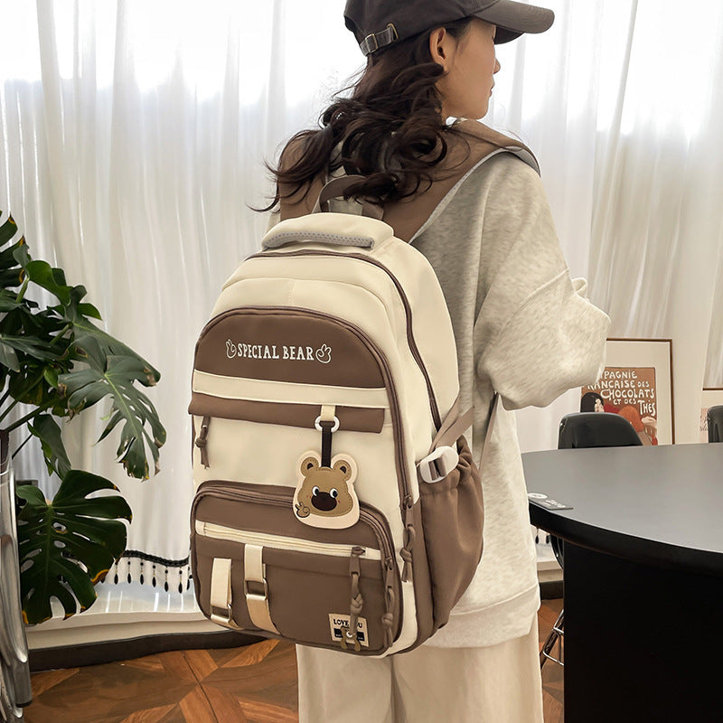 Zaino scolastico portatile di grande capacità per studenti, per alleviare il peso