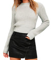 Long-sleeved Knitted Pullover Round Neck Slim Fit Sweater