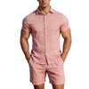 Completo due pezzi da uomo casual con top a maniche corte e pantaloncini