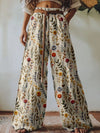 Womens Retro Casual Versatile Wide-leg Pants