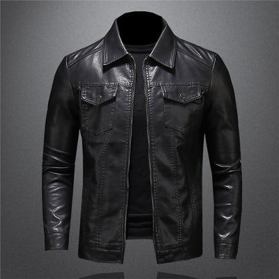 Men's Thin Jacket Leather Coat