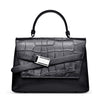 Elegant Lightweight Leather Alligator Print Handbag