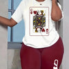 Women'S Two-Piece Set Featuring A Stylish Printed T-Shirt And Casual Shorts