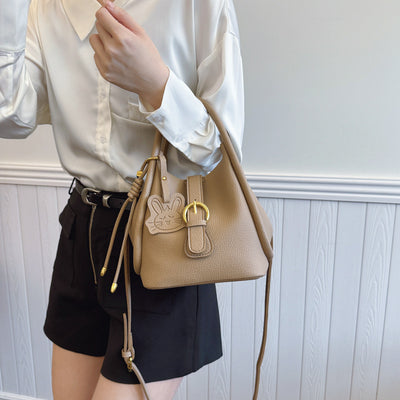 Cat Cute One-shoulder Portable Cross Body Bucket Bag