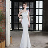 Toast Dress Sposa Lungo Monospalla Grazie Banchetto Slim Gonna a sirena