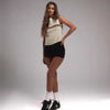 Canotta in maglia a righe stile Chanel, top estivo da donna, capospalla snellente, maglietta intima senza maniche