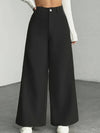 High Waist Wide Leg Pants With Vertical Stripes Straight Mopping Pants Commuter's All-matching