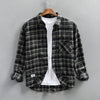 Men's Retro Plaid Long Sleeve Casual Shirt