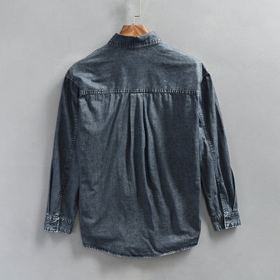 Men's Fashion Wash Vintage Denim Shirt