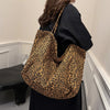 Leopard Print European And American Retro Casual Textured One-shoulder Bag