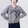 Cute Youth Bow Pin All-match Loose Slimming Sweater