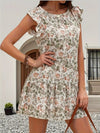 Womens Fashion Casual Butterfly Floral Dress