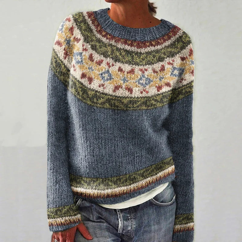 Ladies' 3D Printed Sweater Casual Loose Long Sleeved Knitted Top - A Fashionable And Comfortable Choice For Daily Wear