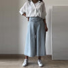 Eleganti Jeans in Denim Casual a Vita Alta Vestibilità Ampia