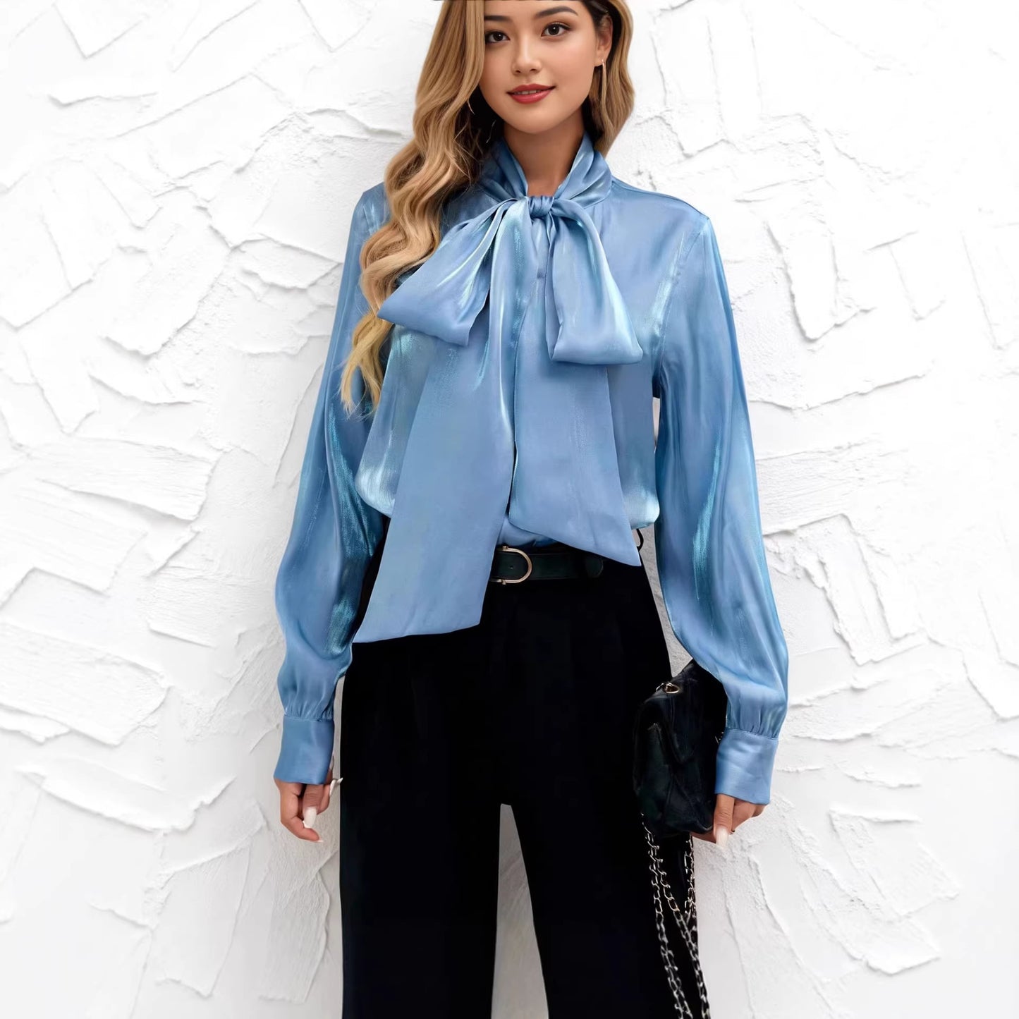 Top a Maniche Lunghe Elegante e Minimalista da Donna
