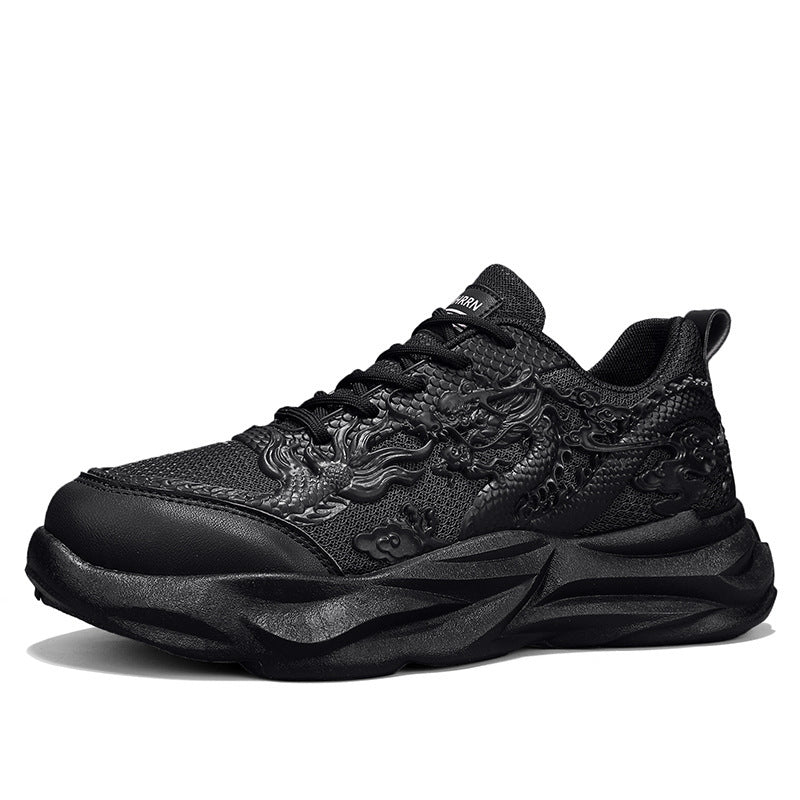 Chinese Loong Breathable Casual Fly Knit Sneakers