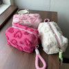 Jacquard Plush Cosmetic Bag Large Capacity Advanced Sense