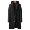 Men's Detachable Hooded Urban Mid-length Woolen Coat