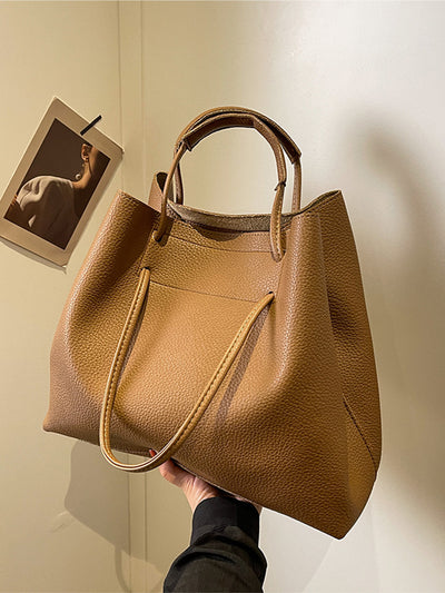 Borsa a tracolla portatile da donna, grande capacità