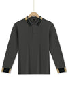 Long Sleeve Lapel Men's Solid Color Button Casual Business