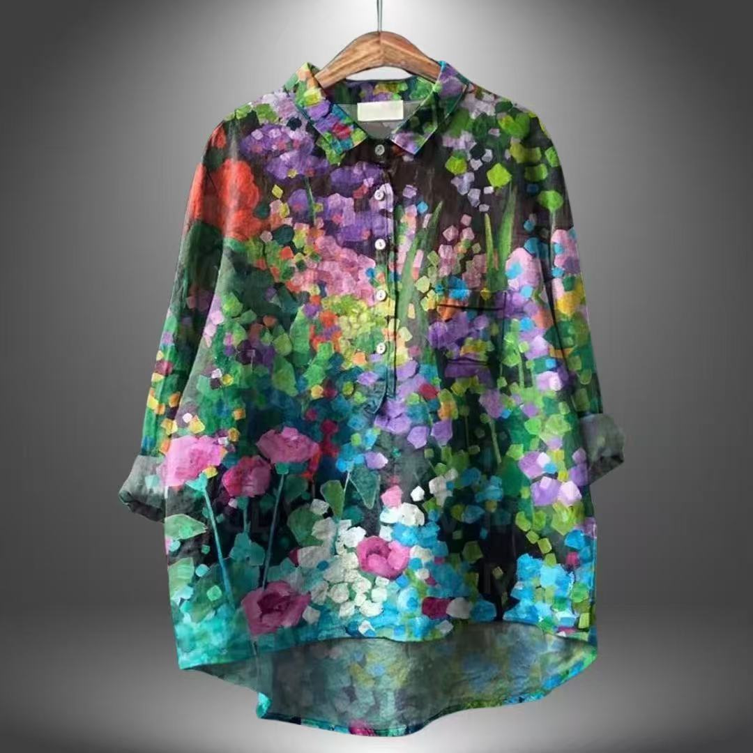 Womens Casual Long-sleeve Shirt Top