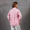 Camicia a righe taglie forti da donna, vestibilità morbida