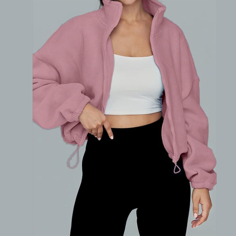 Loose Lapel Cardigan Zipper Sweater