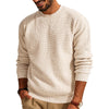 Maglione da uomo a girocollo in maglia a nido d'ape, top casual