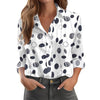 Womens Floral Polka-Dot Bush Print Long-Sleeve Shirt