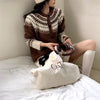 Nordic Style Fair Island Short Sweater Cardigan Coat