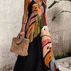 Women's Fashionable Colorful Leaf Printed Strappy Dress Maxi Women Outfit