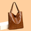 Retro Oil Wax Skin Simple All-match Commute Women's Shoulder Bag
