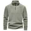 Men's Autumn And Winter New Stand Collar Half Zip Long-sleeved Sweater