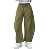 Fashion Loose Sports Drawstring Pocket Cropped Sweatpants