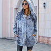 Furry Coat Long Sleeve Women's Warm Clothing Hooded